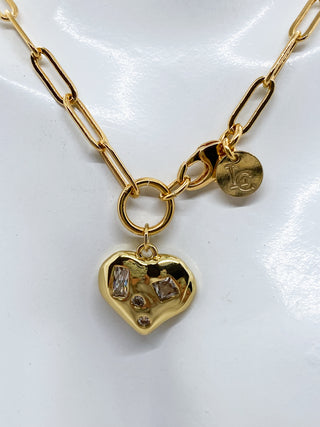 Collier coeur vintage