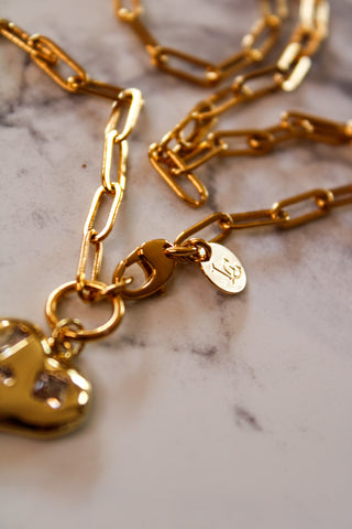 Collier coeur vintage