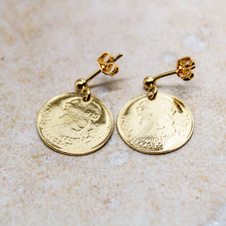 Pendientes de monedas antiguas