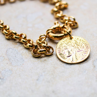 Collar de monedas francesas