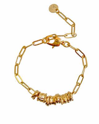 Pulsera de perlas de oro